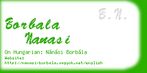 borbala nanasi business card